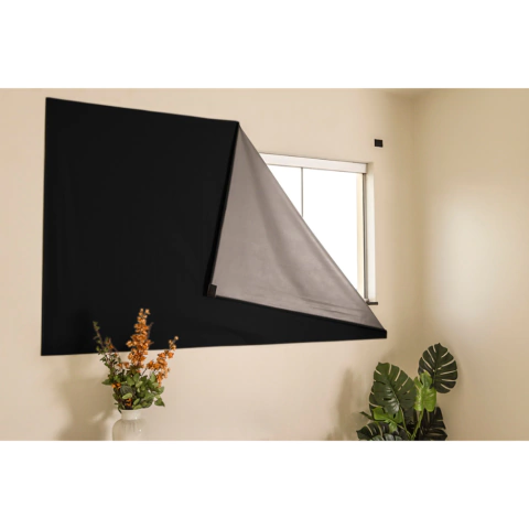 Cortina Blackout PVC com Tecido Voil Corta Luz Decorativa para Quarto e Sala – PrimeSono VoilBlock