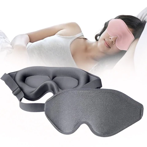 Máscara de Dormir 3D Contornada com Ajuste Ergonômico – PrimeSono ErgoBlock